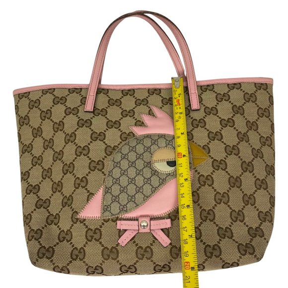 GUCCI Girls Zoo Bird GG Canvas Mini Tote Handbag - Picture 6 of 16